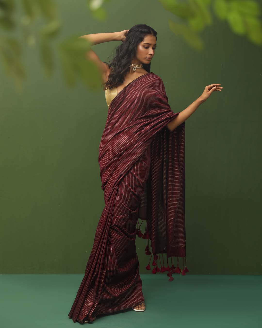 LAVENDER STRIPES (SAREE)