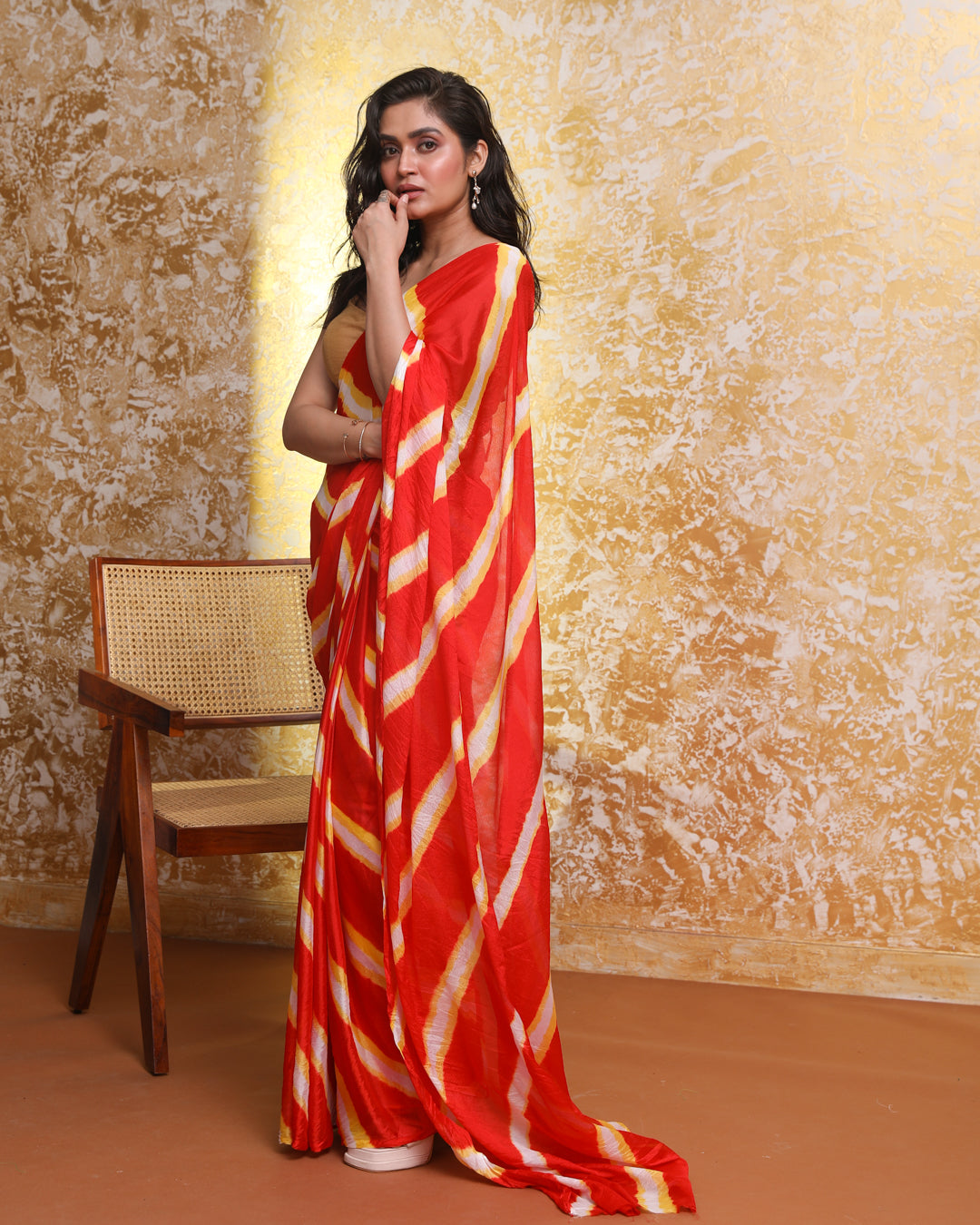 VIVID ORANGE MIRAGE (SAREE)