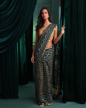 JADE HARMONY (BANDHANI POLY SILK SAREE)