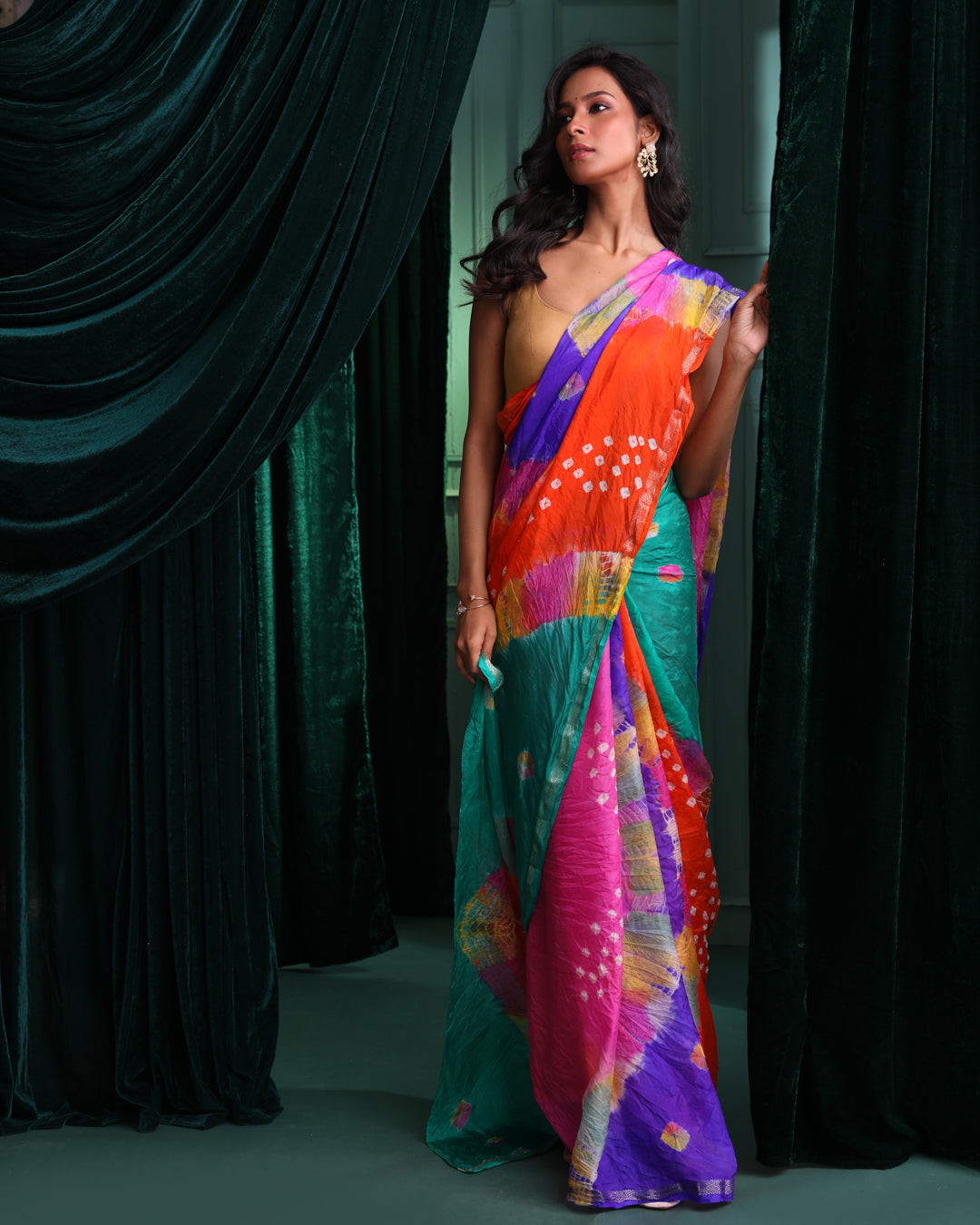 KALEIDOSCOPE BANDHANI (BANDHANI POLY CREPE SAREE)
