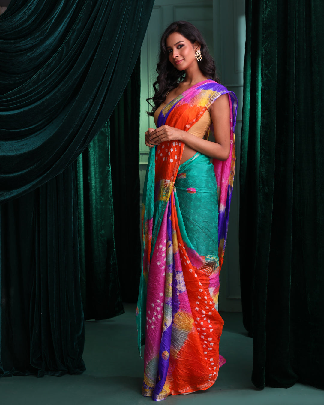 KALEIDOSCOPE BANDHANI (BANDHANI POLY CREPE SAREE)