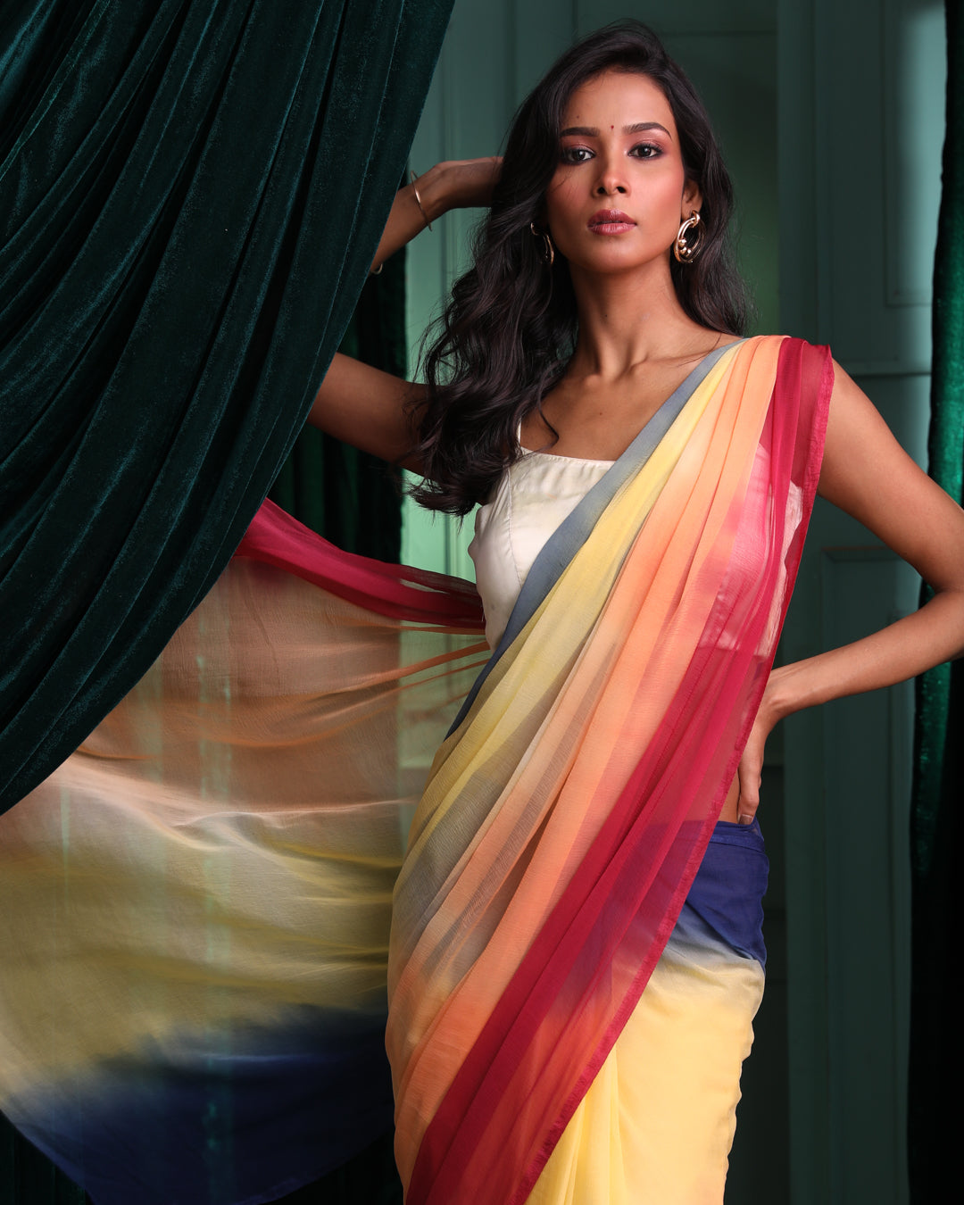 Ombre Multi Printed Daily Wear  Saree