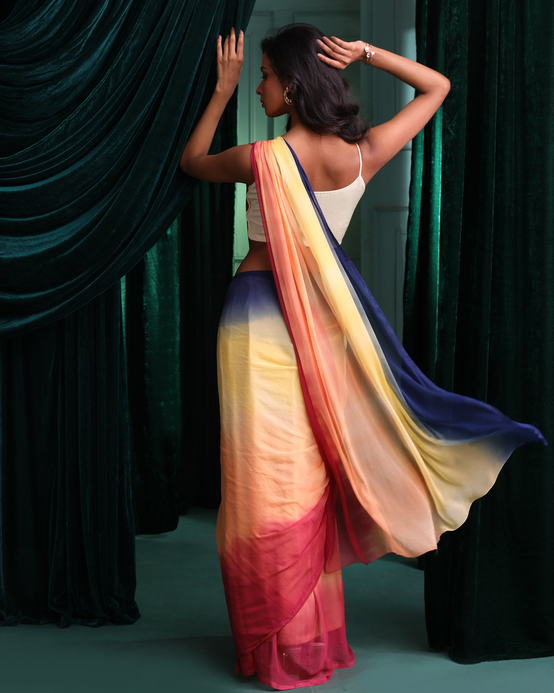 Ombre Multi Printed Daily Wear  Saree