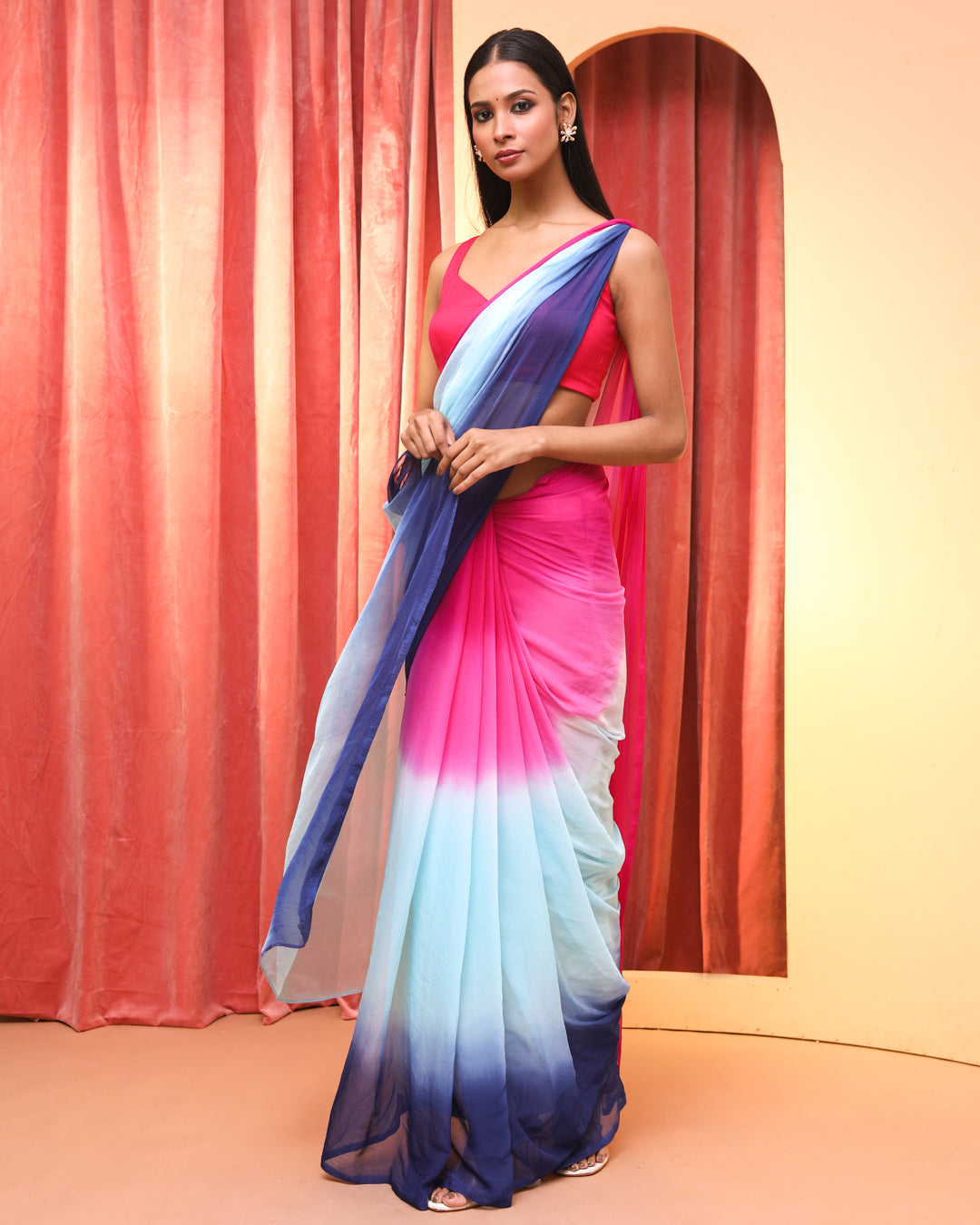 Ombre Multi Printed Daily Wear  Saree