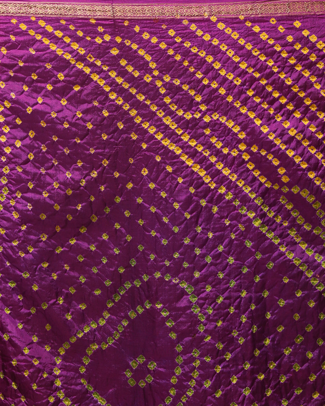 Bandhani Purple Printed  Wear  Saree
