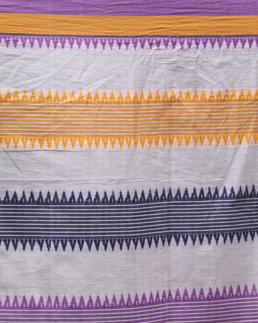 Taant Purple Woven Design Work Wear  Saree