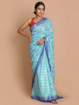 DEEP BLUE SEA (BANARASI LIVA SAREE)
