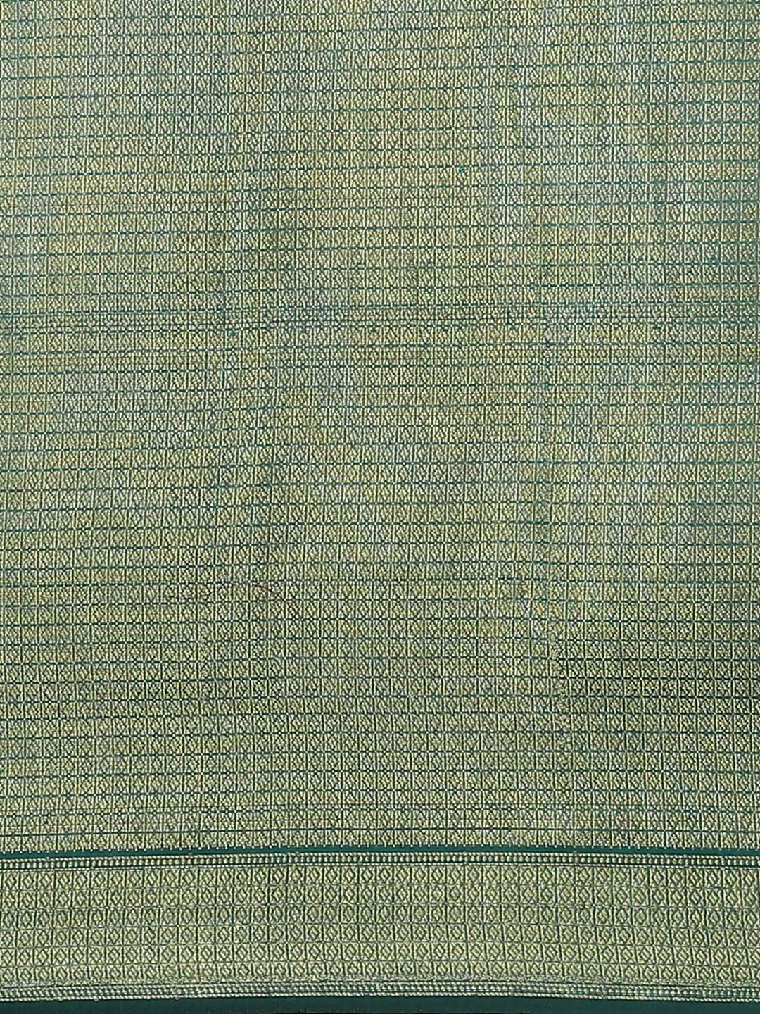 Indethnic Banarasi Green Woven Design Daily Wear Saree - Saree Detail View