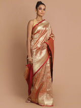 MAROON BANARASI (BANARASI LIVA SAREE)