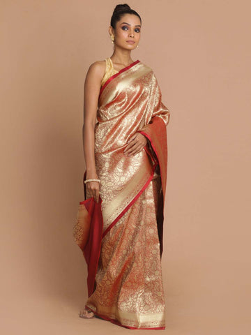 MAROON BANARASI (BANARASI LIVA SAREE)