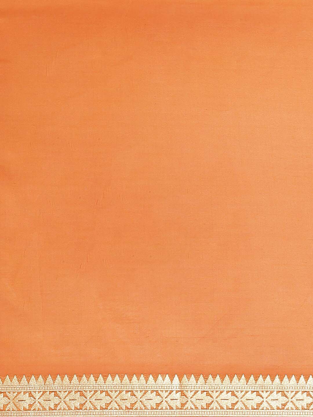 Indethnic Banarasi Orange Woven Design Party Wear Saree - Saree Detail View