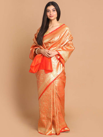 ORANGE BANARASI (BANARASI LIVA SAREE)