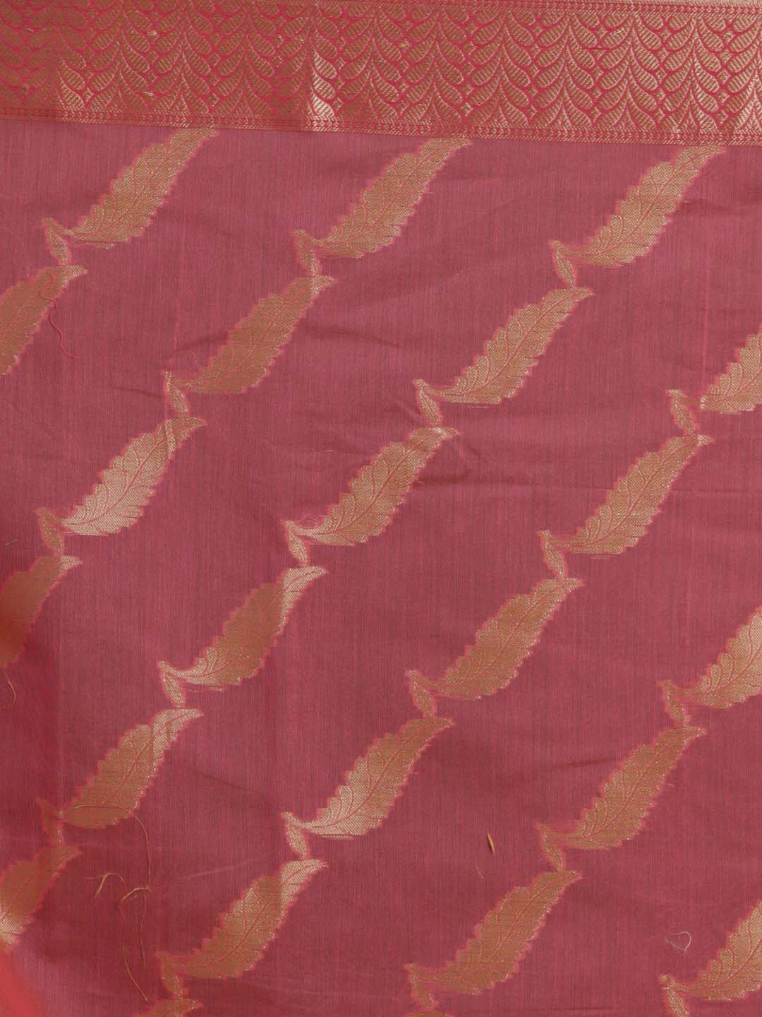 Indethnic Banarasi Pink Woven Design Party Wear Saree - Saree Detail View