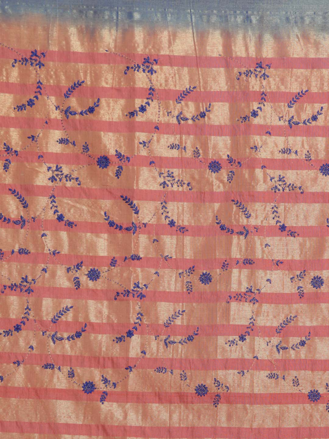 Indethnic Banarasi Pink Embroidered Daily Wear Saree - Saree Detail View