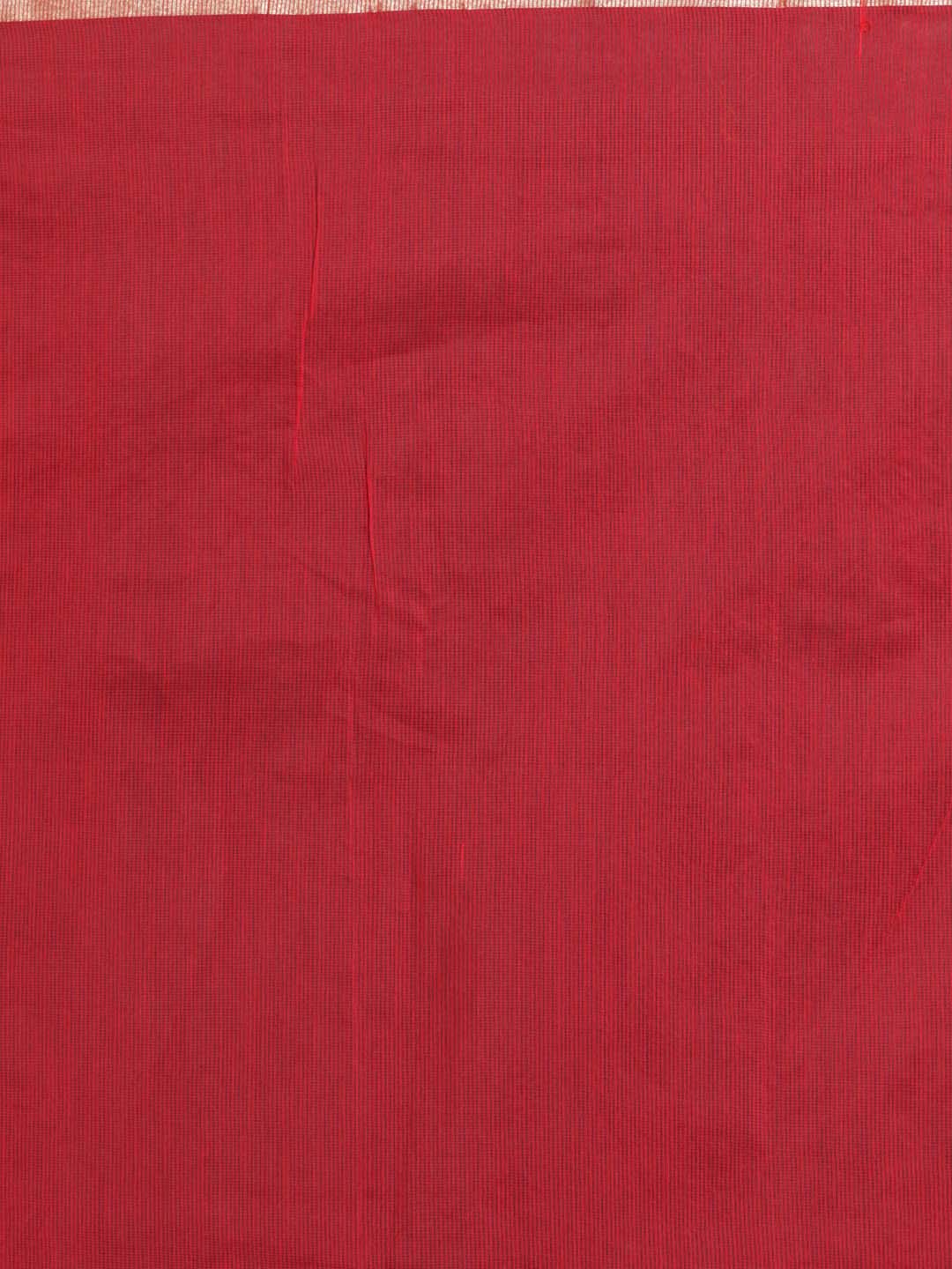 Indethnic Banarasi Red Solid Daily Wear Saree - Saree Detail View