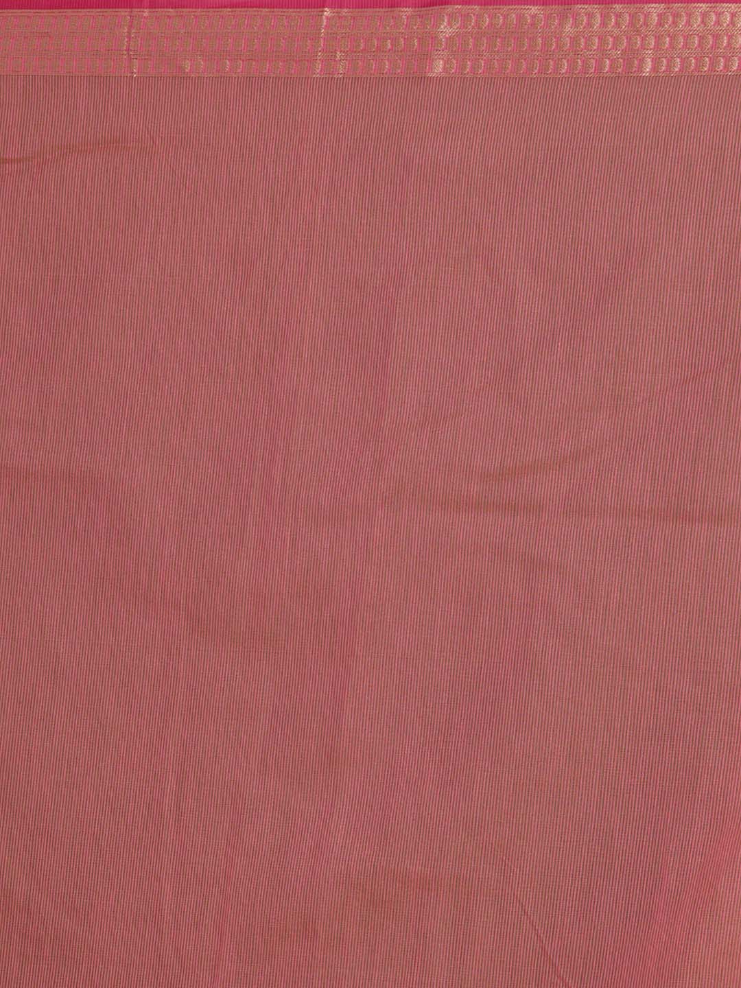 Indethnic Banarasi Coral Solid Daily Wear Saree - Saree Detail View