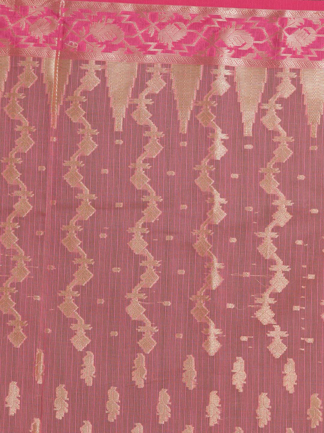 Indethnic Banarasi Pink Woven Design Daily Wear Saree - Saree Detail View