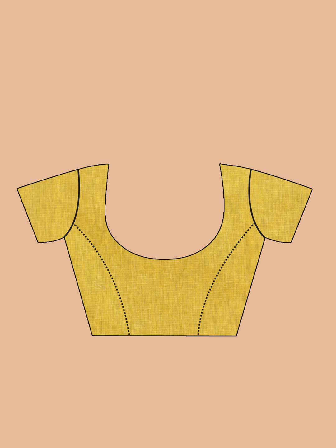Indethnic Banarasi Yellow Woven Design Daily Wear Saree - Blouse Piece View
