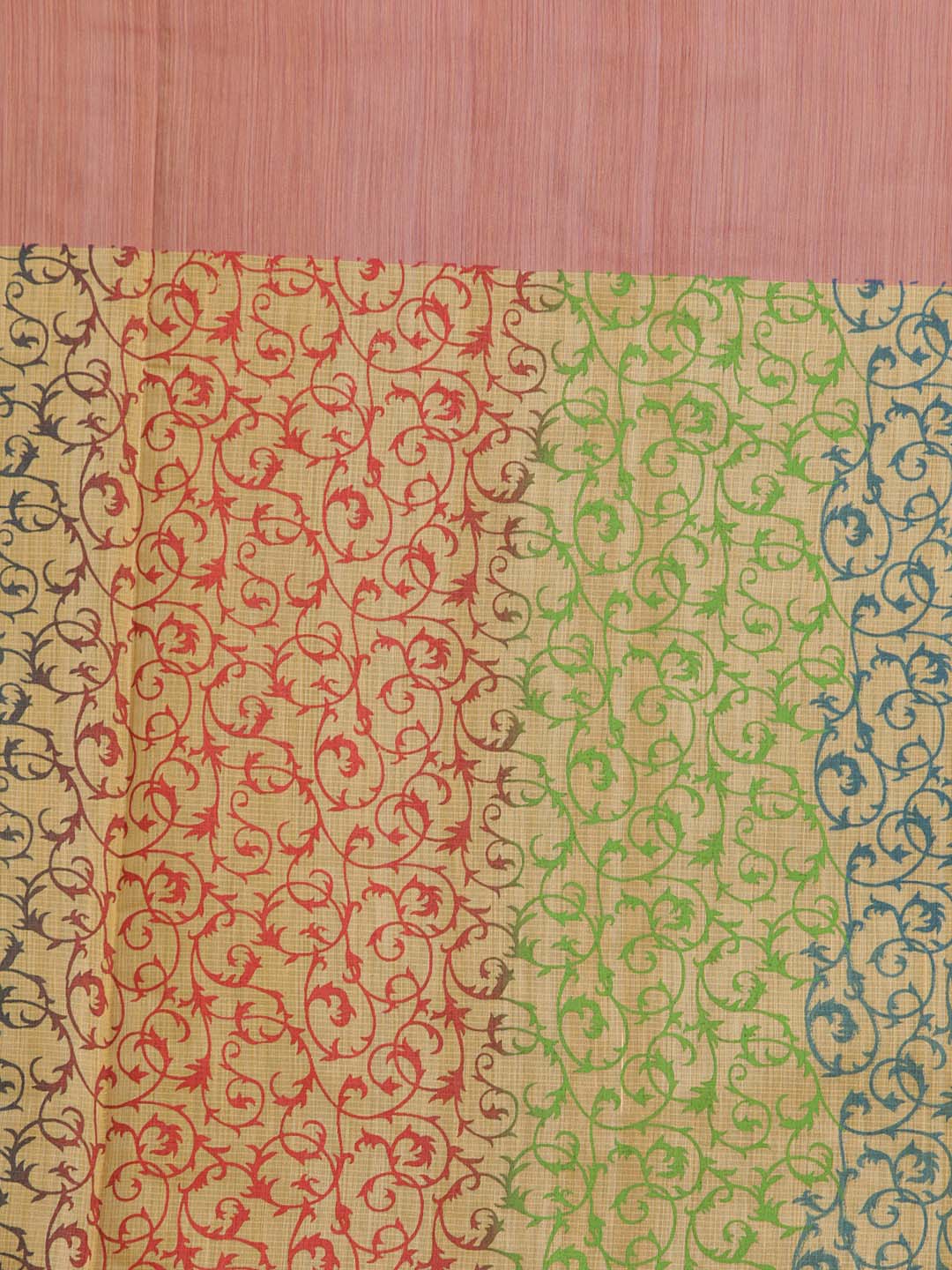 Indethnic Banarasi Yellow Printed Daily Wear Saree - Saree Detail View