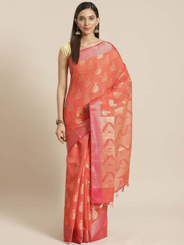 RED QUEEN (BANARASI LIVA SAREE)
