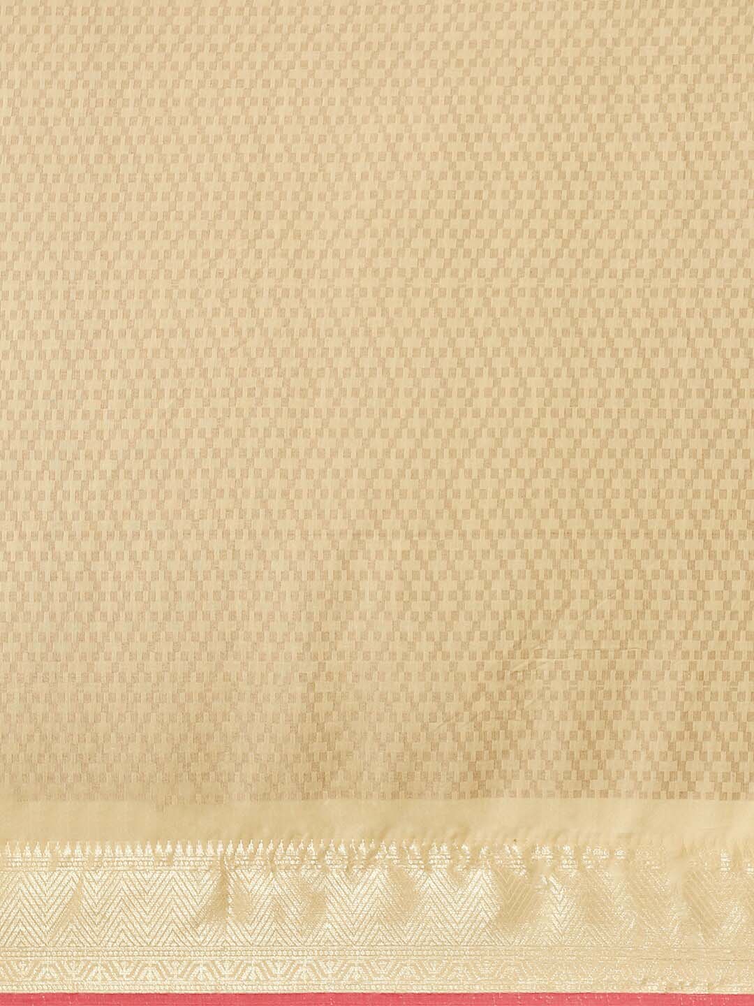 Indethnic Banarasi Beige Woven Design Work Wear Saree - Saree Detail View