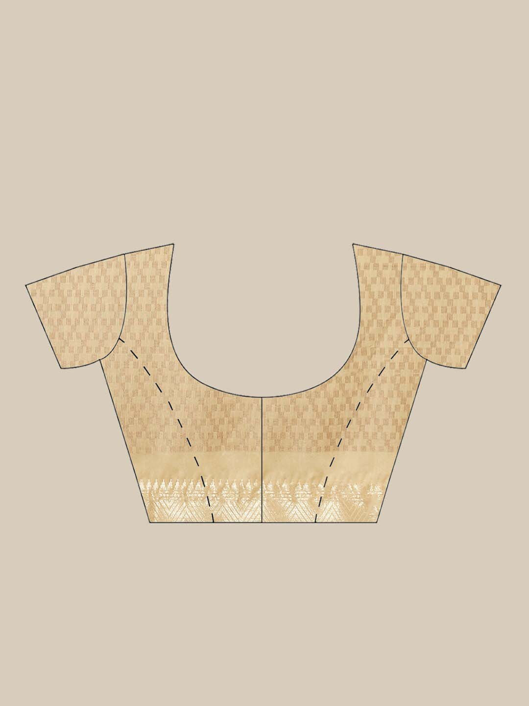 Indethnic Banarasi Beige Woven Design Work Wear Saree - Blouse Piece View