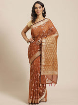 TRANQUIL BROWN (BANARASI LIVA SAREE)