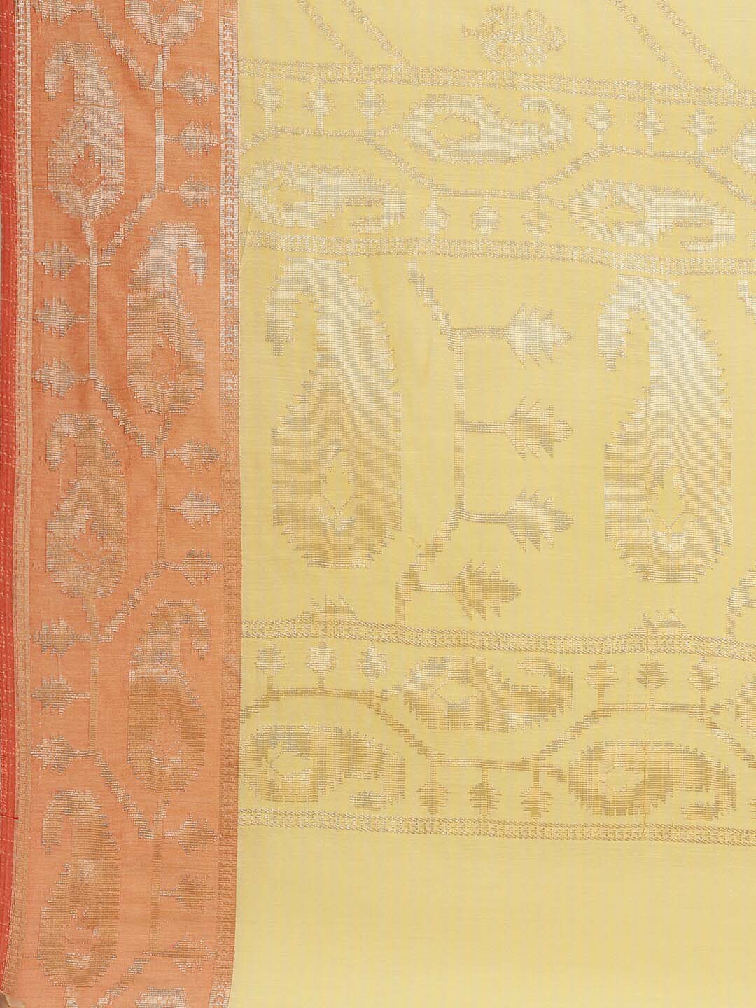 Indethnic Banarasi Gold Woven Design Daily Wear Saree - Saree Detail View