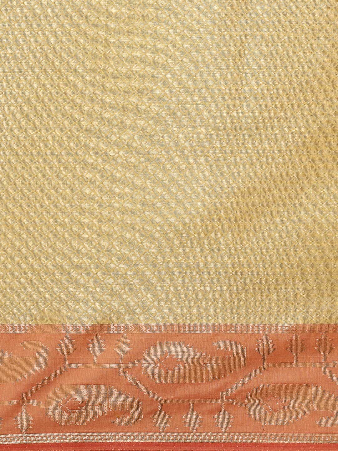 Indethnic Banarasi Gold Woven Design Daily Wear Saree - Saree Detail View