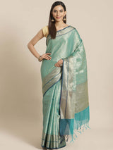 EVENING IN GREEN (BANARASI LIVA SAREE)