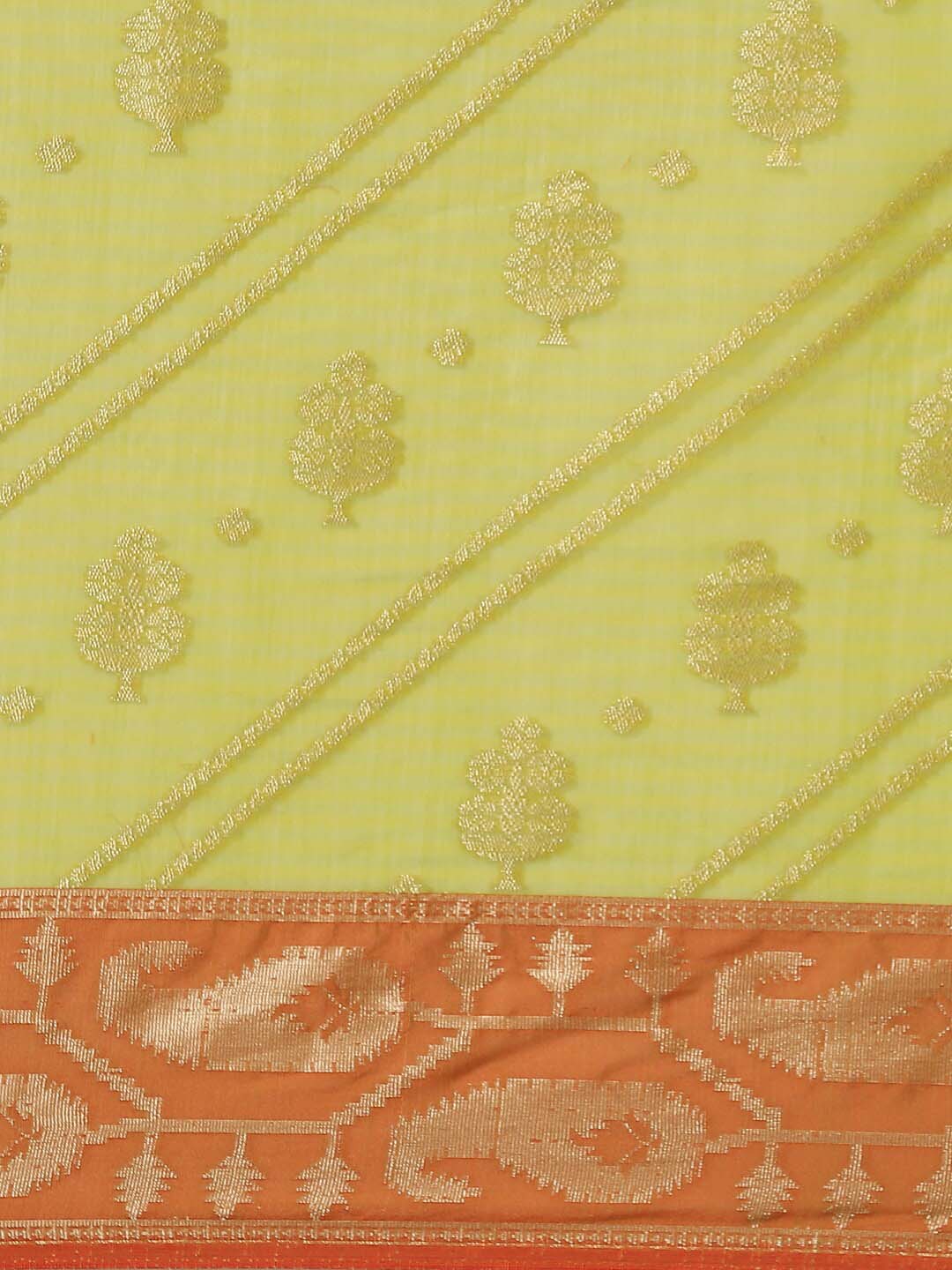 Indethnic Banarasi Green Woven Design Daily Wear Saree - View 2