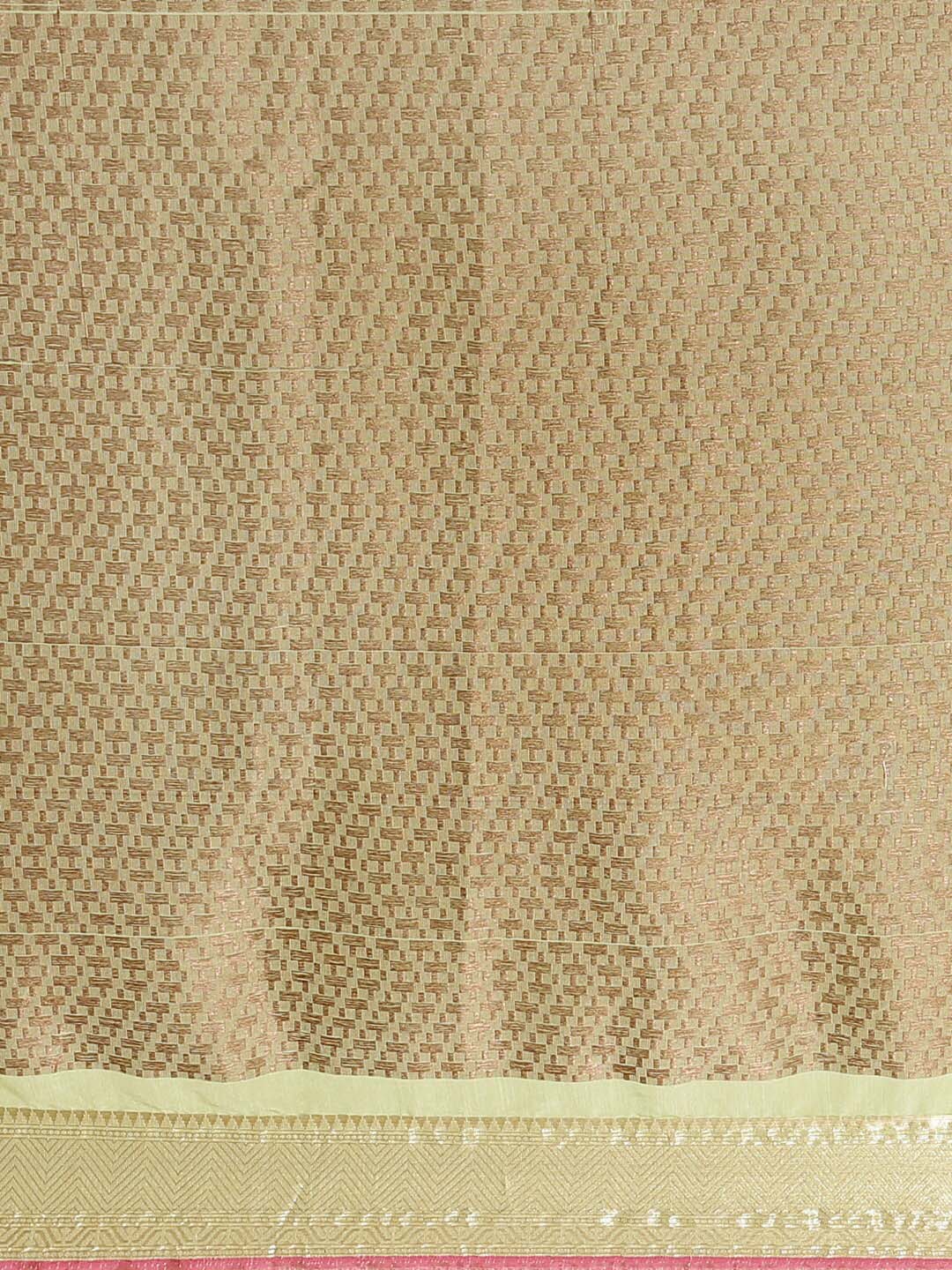 Indethnic Banarasi Green Woven Design Work Wear Saree - Saree Detail View