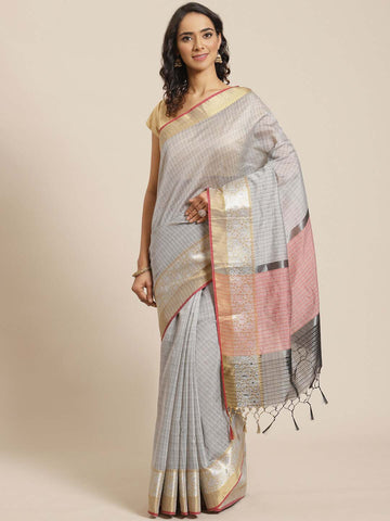 GRACEFUL SLATE (BANARASI LIVA SAREE)