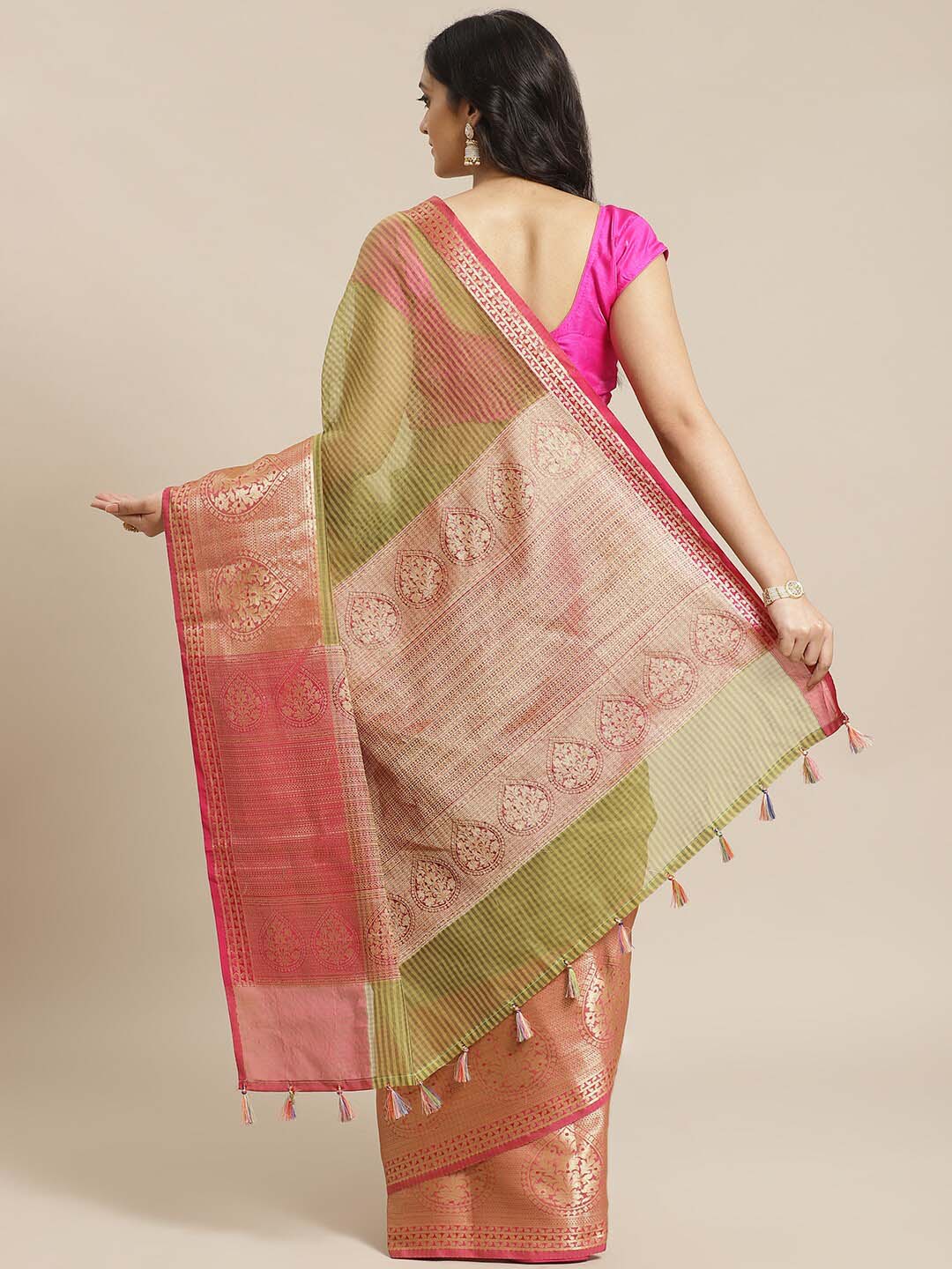 CHEQUERED GREEN (SAREE)