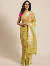 VERDE BLOSSOM (BANARASI LIVA SAREE)