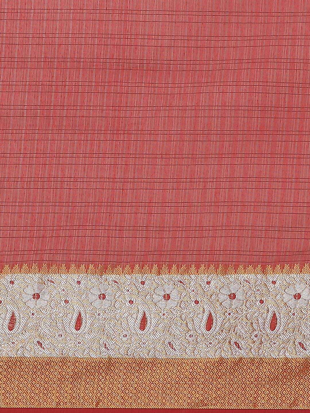 Indethnic Banarasi Maroon Woven Design Work Wear Saree - View 2