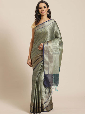 MIDNIGHT ALLURE (BANARASI LIVA SAREE)