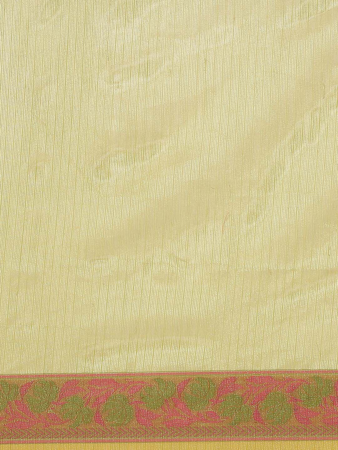 Indethnic Banarasi Olive Woven Design Work Wear Saree - View 1