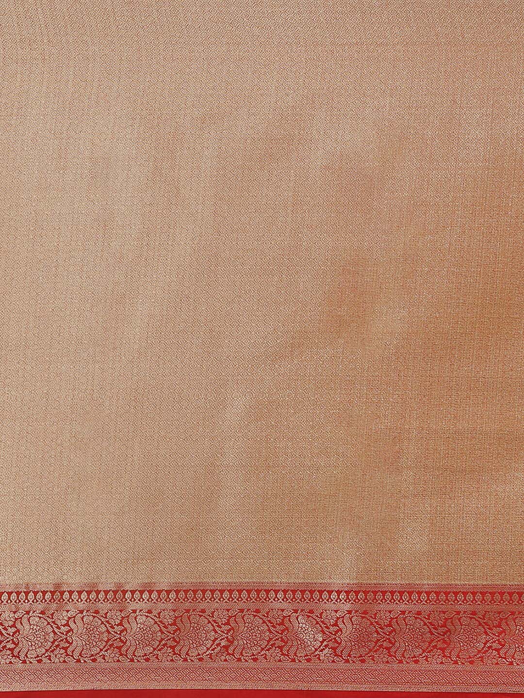 Indethnic Banarasi Olive Woven Design Festive Wear Saree - Saree Detail View