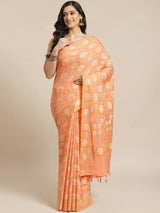 CHEEKY PEACHY (BANARASI LIVA SAREE)