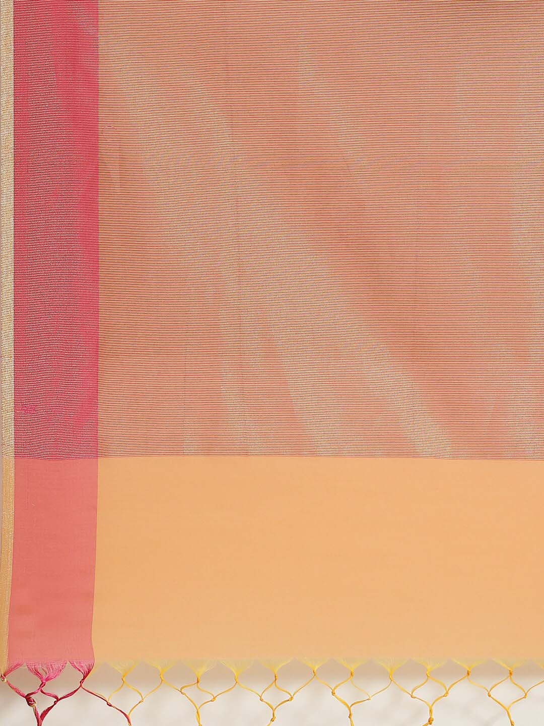 Indethnic Banarasi Peach Woven Design Daily Wear Saree - Saree Detail View