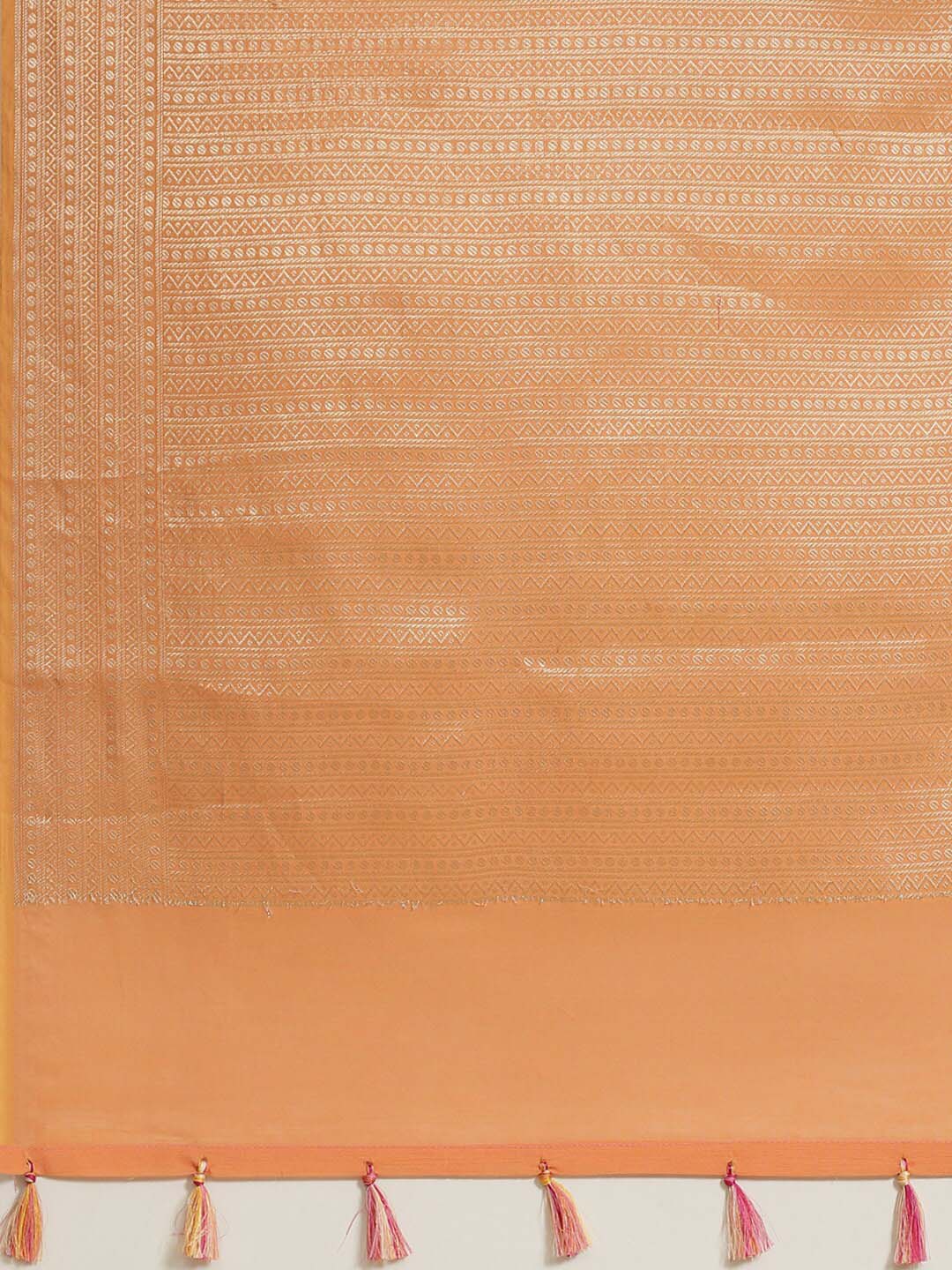 Indethnic Banarasi Peach Woven Design Daily Wear Saree - Saree Detail View