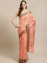 CRIMSON BLOOM (BANARASI LIVA SAREE)