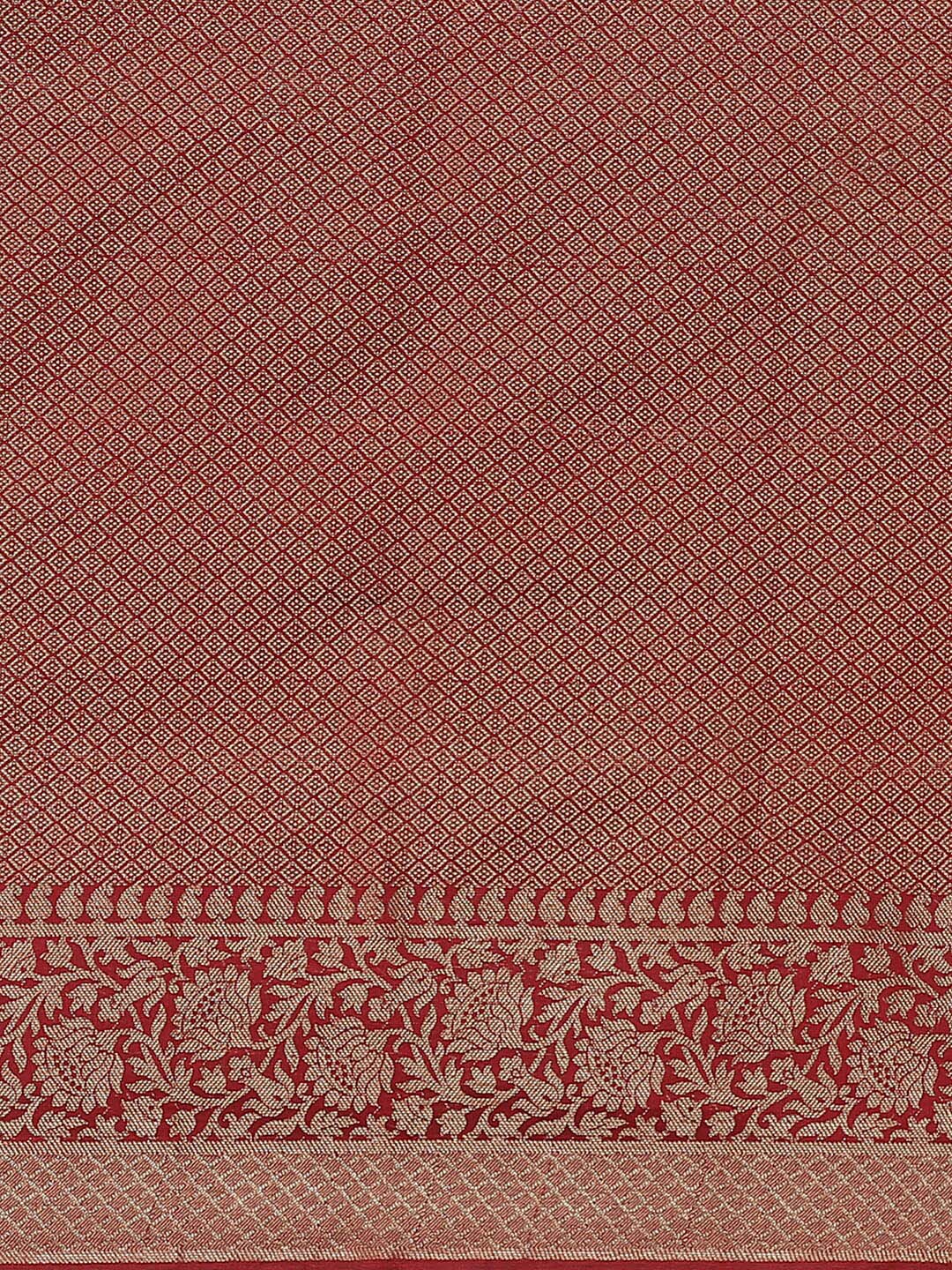 Indethnic Banarasi Rose Woven Design Party Wear Saree - Saree Detail View