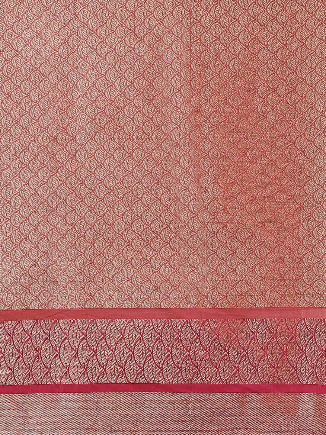 Indethnic Banarasi Pink Woven Design Daily Wear Saree - Saree Detail View