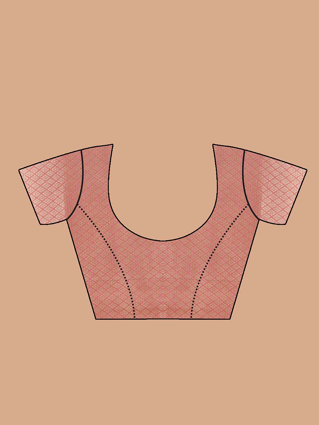 Indethnic Banarasi Pink Woven Design Daily Wear Saree - Blouse Piece View