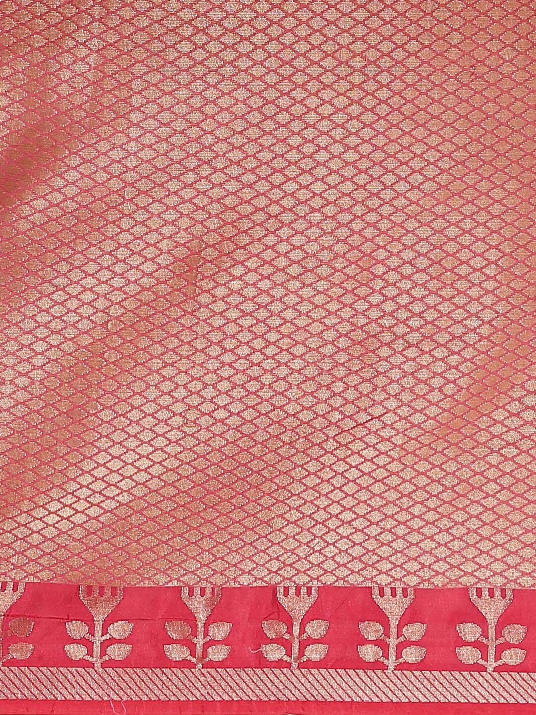 Indethnic Banarasi Pink Woven Design Daily Wear Saree - Saree Detail View