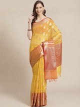 YELLOW CONFETTI (BANARASI LIVA SAREE)