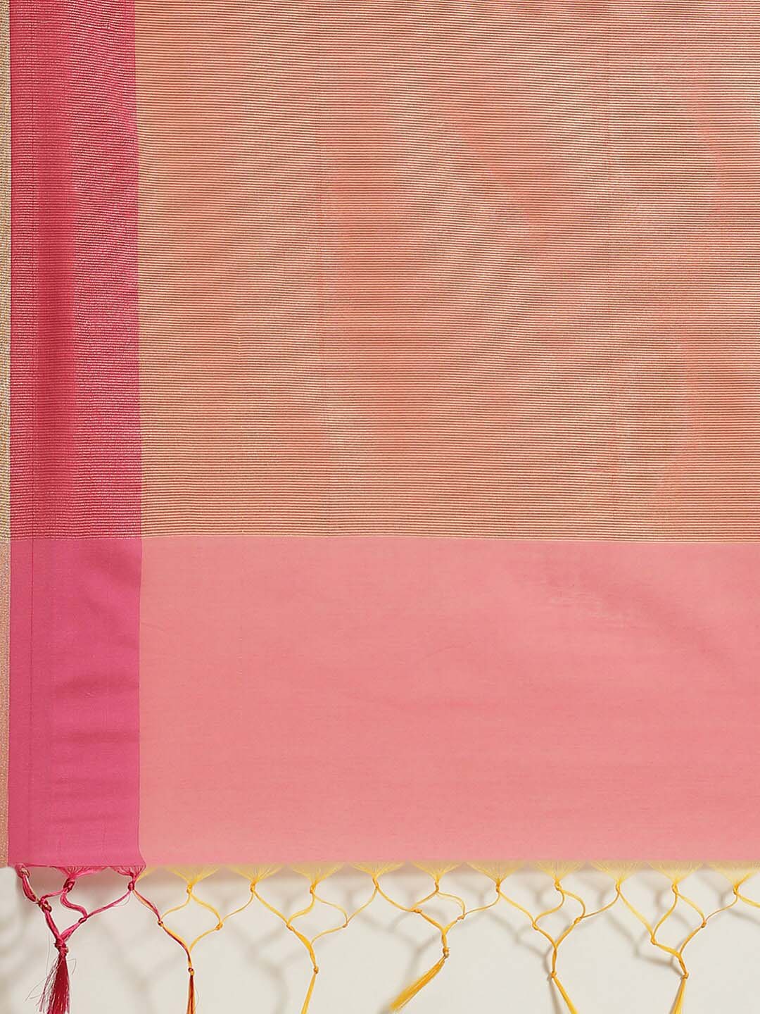 Indethnic Banarasi Fuchsia Woven Design Daily Wear Saree - Saree Detail View