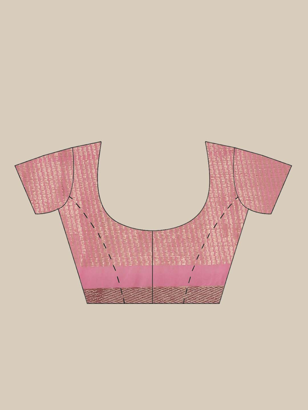 Indethnic Banarasi Fuchsia Woven Design Daily Wear Saree - Blouse Piece View